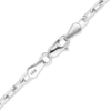Finished Elongated Diamond Cut Cable Bracelet in 18K White Gold (1.95 mm - 2.60 mm)