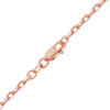 Finished Elongated Diamond Cut Cable Anklet in 14K Pink Gold (1.00 mm - 1.95 mm)