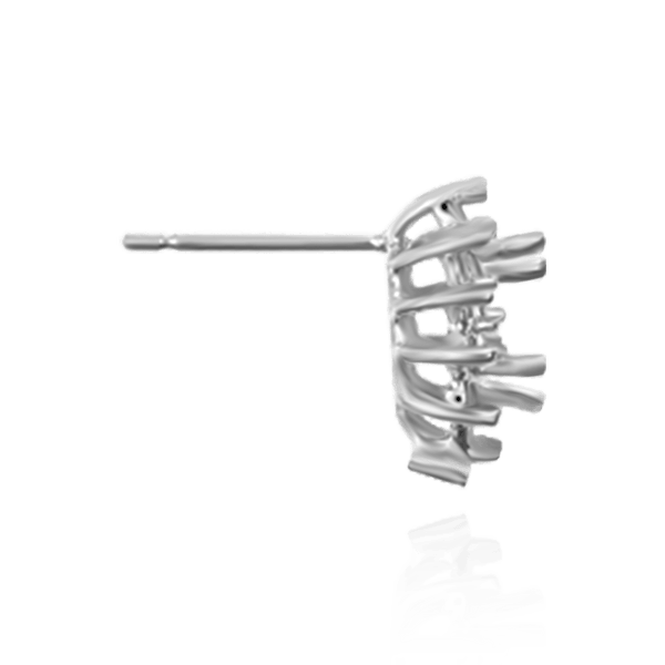 Oval Cluster Earrings with Push Post