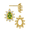 Pear Cluster Earrings with Push Post