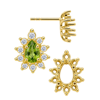 Pear Cluster Earrings with Push Post