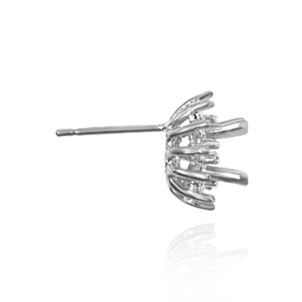 Round Cluster Earrings with Push Post