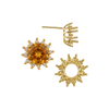 Round Cluster Earrings with Push Post