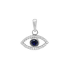 Sterling Silver Evil Eye Pendant (16 x 15 mm)