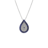 Sterling Silver Evil Eye Necklace (21 x 15 mm)