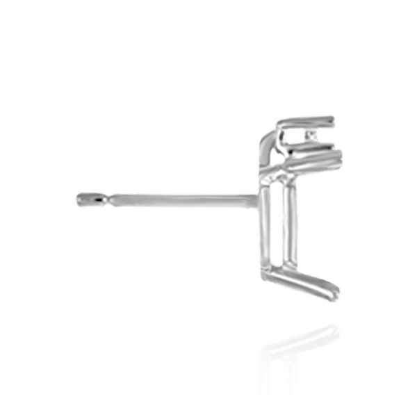 Emerald Four Prong Basket Earrings with One Accent