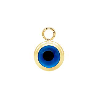 14K Gold Evil Eye Pendant (7 mm - 9 mm)