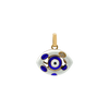 Sterling Silver Evil Eye Pendant with Dark Blue and White Enamel (24 x 22 mm)