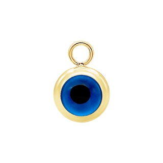 14K Gold Evil Eye Pendant (7 mm - 9 mm)