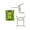 Emerald Filigree Earrings with Push Post