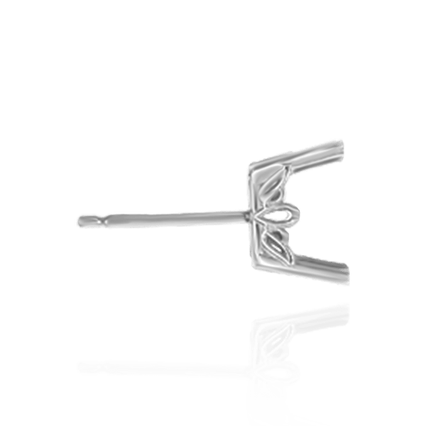 Emerald Filigree Earrings with Push Post