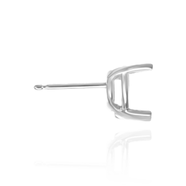 Heart Shape V-End Basket Earrings with Push Post