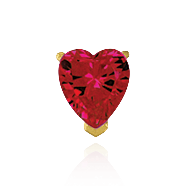 14K Gold, Sterling Silver Heart Shape V-End Basket Earrings with Push Post