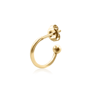 Hoop Earring with Ball in 14K Gold