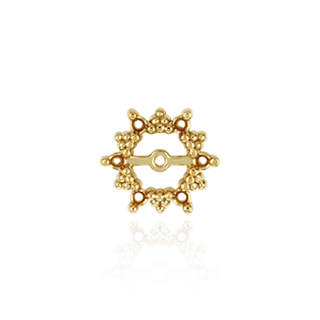 Earring Jackets with Six Stone Halo Setting