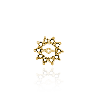 Earring Jackets with Ten Stone Halo Setting