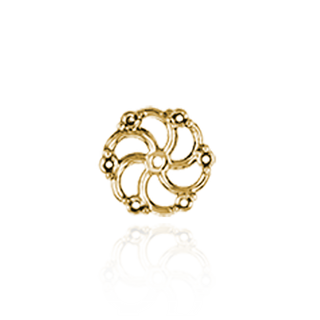 Earring Jackets with Six Stone Swirl Setting