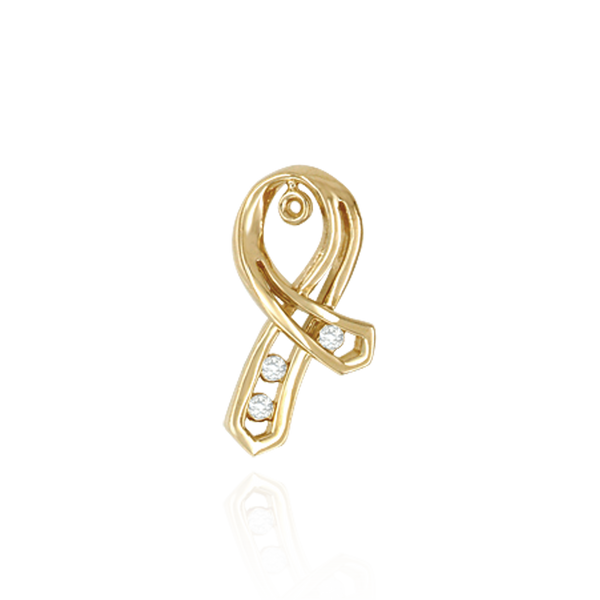 Earring Jackets with Ribbon Design for Three Stones