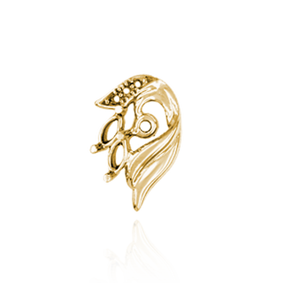 Earring Jackets with Arabesque Design and Five Stones