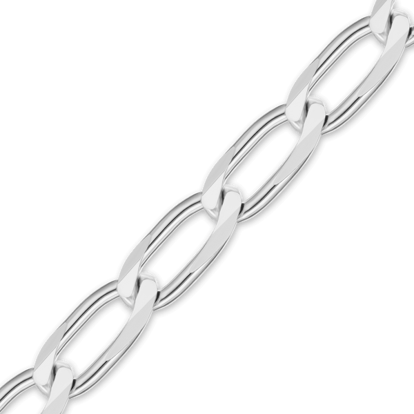 Bulk / Spooled Elongated Curb Chain in Sterling Silver (1.80 mm - 11.70 mm)