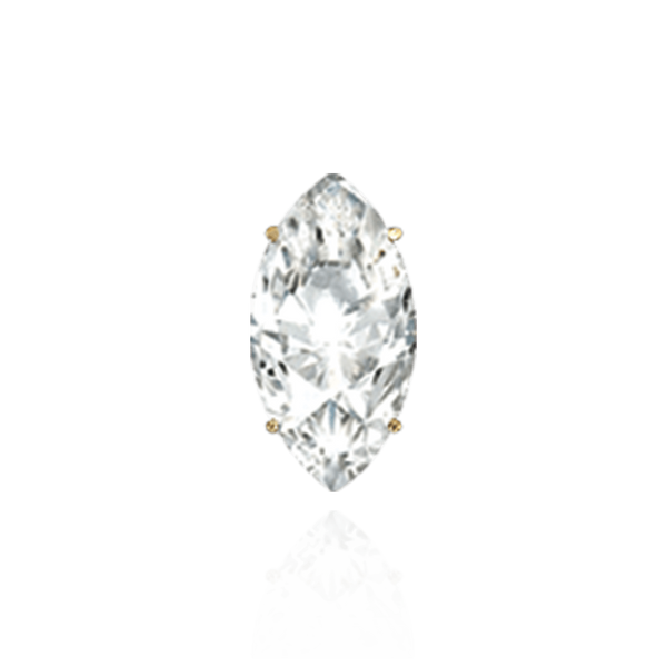 14K Gold Marquise Shape Four Prong Basket Earrings