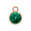 Diamond or Gemstone Bezel Drop Charm in 14K Pink Gold
