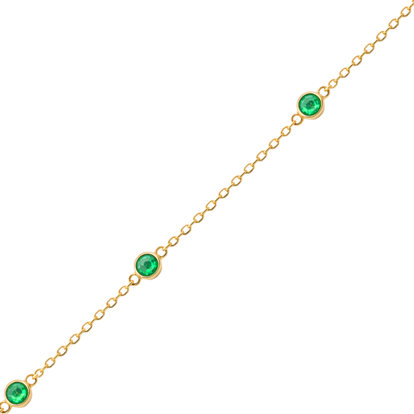 Bulk / Spooled Diamond by the Yard Cable Chain in 14K Yellow Gold (Diamond Bezel: Every 1.5")