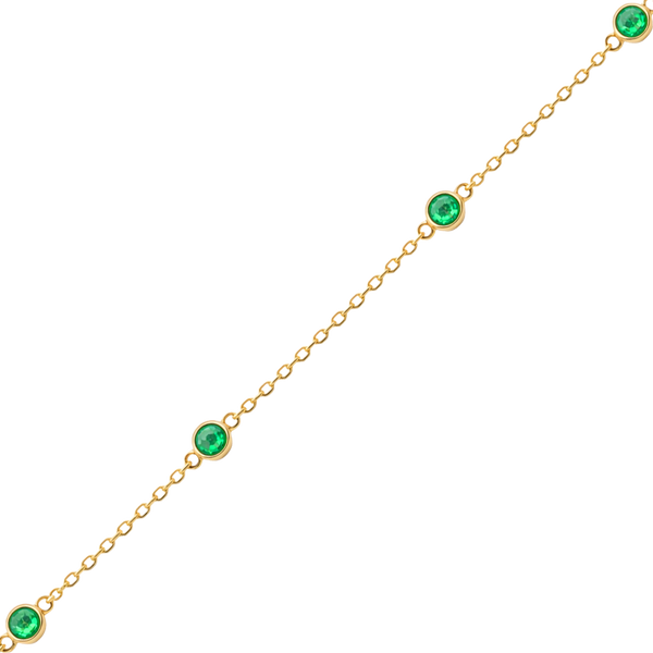 Bulk / Spooled Diamond by the Yard Cable Chain in 14K Yellow Gold (Diamond Bezel: Every 1.5")
