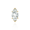 14K Gold Marquise Shape V-End Filigree Earrings