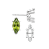 Marquise Shape V-End Filigree Earrings