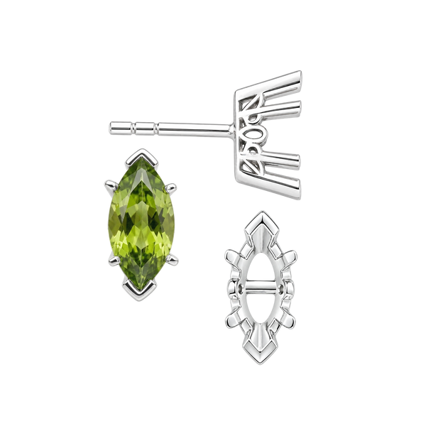 Marquise Shape V-End Filigree Earrings