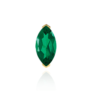 14K Gold Marquise Shape V-End Double Wire Earrings