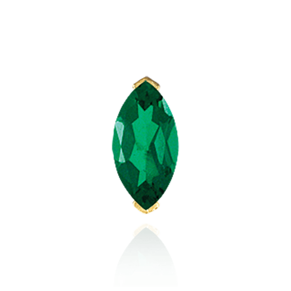 14K Gold Marquise Shape V-End Double Wire Earrings