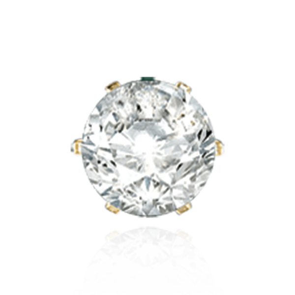 14K Gold Round Six Prong Earrings with Push Post