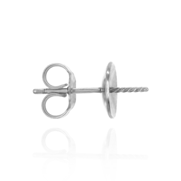 Extra Heavy Pearl Cup Earrings with Peg and Earring Back in 14K Gold