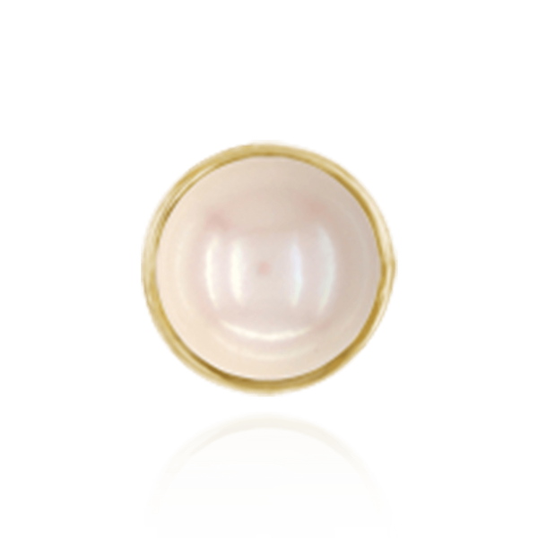 Extra Heavy Pearl Cup Earrings with Peg and Earring Back in 14K Gold