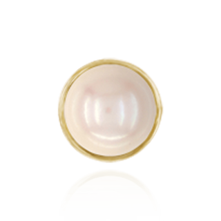 Extra Heavy Pearl Cup Earrings with Peg and Earring Back in 14K Gold