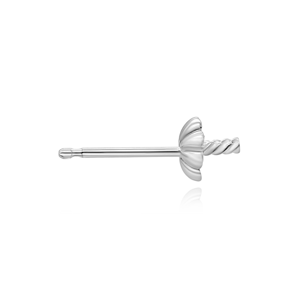 Pearl Cup Earrings with Peg