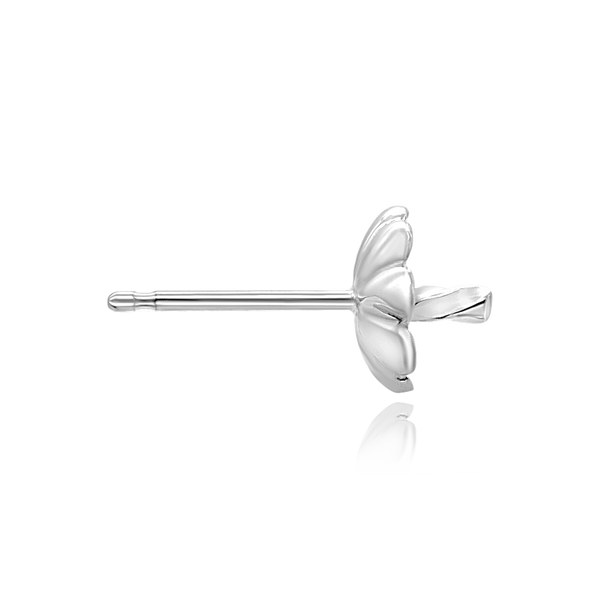 Pearl Cup Earrings with Peg