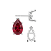 Pear Shape V-End Filigree Earrings with Push Post