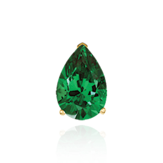 14K Gold Pear Shape V-End Basket Earrings with Push Post