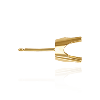 14K Gold, 18K Gold, Platinum Round Four Prong Quality Weight Earrings with Push Post