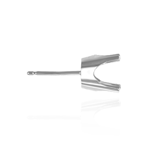 Round Four Prong Quality Weight Earrings with Push Post