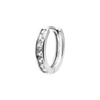Huggie Earring with CZ in Sterling Silver