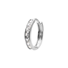 Huggie Earring with CZ in Sterling Silver
