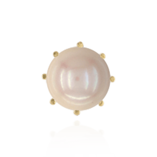 14K Gold Round Eight Prong Earrings with Push Post