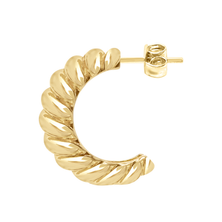 Croissant Hoop Earring in 14K Gold