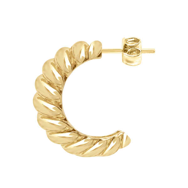 Croissant Hoop Earring in 14K Gold