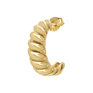 Croissant Hoop Earring in 14K Gold