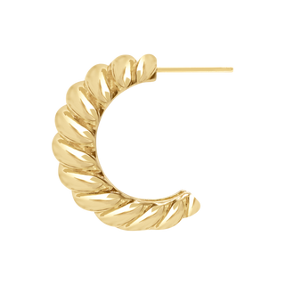 Croissant Hoop Earring in 14K Gold